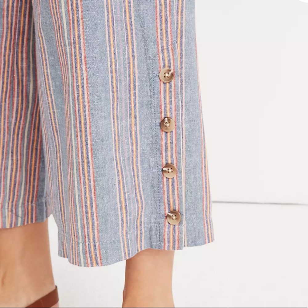 Madewell Side-Button Huston Pull-On Crop Pants